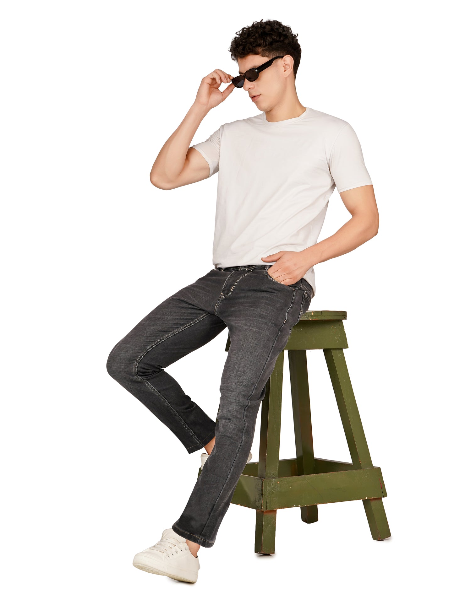 Noif Black Faded Sandwash